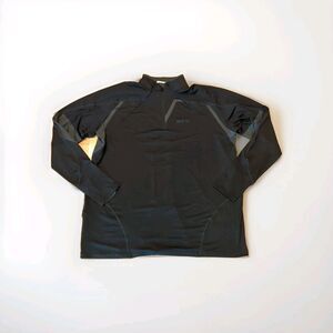 Vertx Runner 1/4 Zip Shirt Mens 2XL Black Gray Running Long Sleeve Thumb Holes